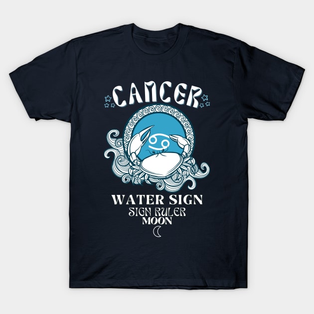 Astrological Sign Cancer Artwork T-Shirt by Souls.Print